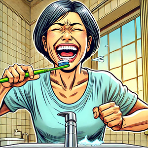 아침에일어나면입안에서피남