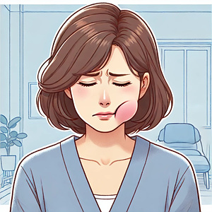 치아흔들볼이 부었어요